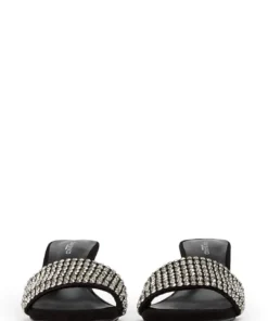 Tony Bianco New Arrivals Amos Crystal/Black Suede 6.5cm Heels