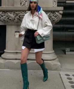 Tony Bianco Apollo Green Croc 10.5cm Calf Boots Shoes