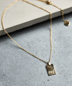 Tony Bianco Gold Aquarius Zodiac Necklace