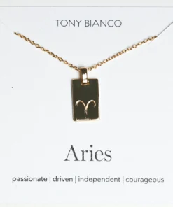 Tony Bianco Accessories Gold Aries Zodiac Necklace