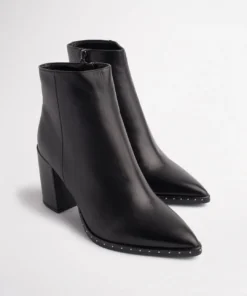 Tony Bianco Bailey Black Albany 8.5cm Ankle Boots Shoes
