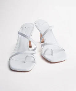 Tony Bianco Blossom White Sheep Nappa 7.5cm Heels