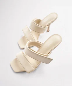 Tony Bianco Bounty Vanilla Sheep Nappa 8.5cm Heels