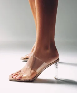 Tony Bianco Chicago Clear Vinylite/Skin Nappa 8.5cm Heels Best Sellers