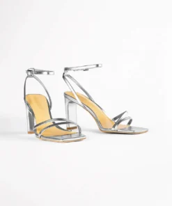 Tony Bianco Corso Silver Foil 8.5cm Heels