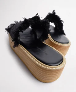 Tony Bianco Ebony Black 4.5cm Sandals Shoes 12 Tony Bianco Ebony Black 4.5cm Sandals Shoes