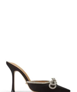 Tony Bianco Ellen Black Satin 10.5cm Heels