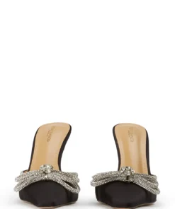 Tony Bianco Ellen Black Satin 10.5cm Heels