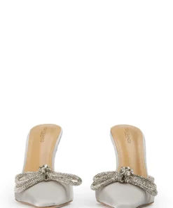 Tony Bianco Ellen Silver Satin 10.5cm Heels New Arrivals