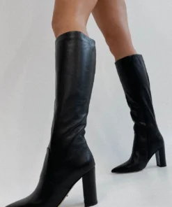 Tony Bianco Hot List Epic Black Venice 8.5cm Calf Boots