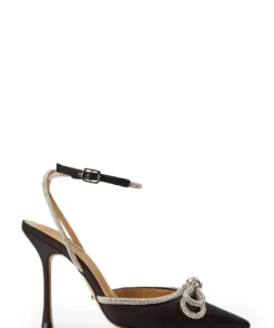 Tony Bianco Eros Black Satin 10.5cm Heels New Arrivals