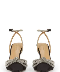 Tony Bianco Eros Black Satin 10.5cm Heels New Arrivals