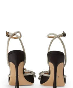 Tony Bianco Eros Black Satin 10.5cm Heels New Arrivals