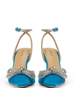 Tony Bianco Eros Blue Satin 10.5cm Heels New Arrivals
