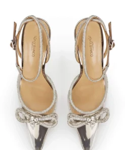 Tony Bianco New Arrivals Eros Clear Vinylite/Gunmetal Shine 10.5cm Heels