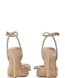 Tony Bianco Eros Nude Satin 10.5cm Heels