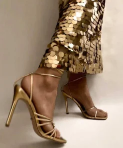 Tony Bianco Shoes Feliz Gold Nappa Metallic 10.5cm Heels