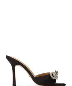 Tony Bianco New Arrivals Franki Black Satin 10.5cm Heels