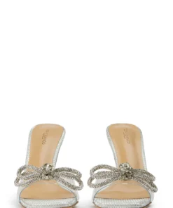 Tony Bianco Franki Clear Vinylite/Silver Aura 10.5cm Heels