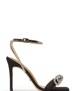 Tony Bianco Franz Black Satin 10.5cm Heels New Arrivals