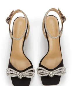 Tony Bianco Franz Black Satin 10.5cm Heels New Arrivals