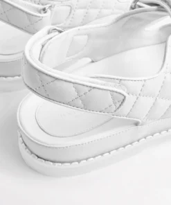 Tony Bianco Hiranni White Sheep Nappa 3.5cm Sandals