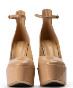 Tony Bianco Jaguar Nude Patent 14cm Heels