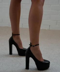 Tony Bianco Jaguar Black Patent 14cm Heels