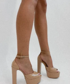 Tony Bianco Jayze Nude Patent 14cm Heels New Arrivals