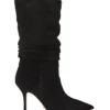 Tony Bianco Shoes Kerri Black Suede 9.5cm Calf Boots 2 Tony Bianco Shoes Kerri Black Suede 9.5cm Calf Boots