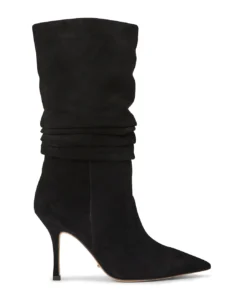 Tony Bianco Shoes Kerri Black Suede 9.5cm Calf Boots