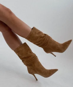 Tony Bianco Kerri Butterscotch Suede 9.5cm Calf Boots