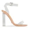 Tony Bianco Back In Stock Kiki Clear Vinylite/Skin Capretto 11cm Heels
