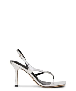 Tony Bianco Lincoln Silver Nappa Metallic 9.5cm Heels