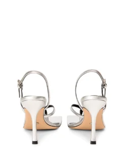 Tony Bianco Lincoln Silver Nappa Metallic 9.5cm Heels