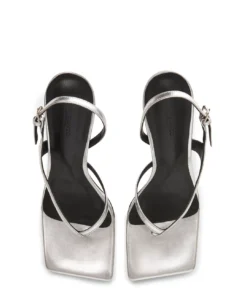 Tony Bianco Lincoln Silver Nappa Metallic 9.5cm Heels