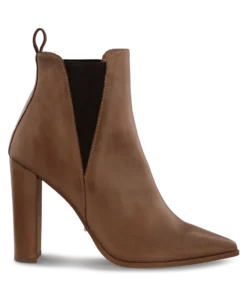Tony Bianco Leigh Caramel Diesel/Choc Wax 10.3cm Ankle Boots