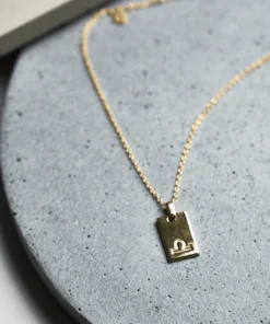 Tony Bianco Accessories Gold Libra Zodiac Necklace