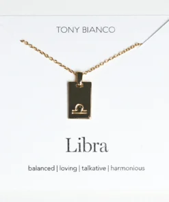 Tony Bianco Accessories Gold Libra Zodiac Necklace