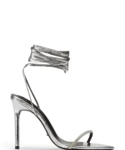 Tony Bianco Makai Silver Foil 10.5cm Heels New Arrivals