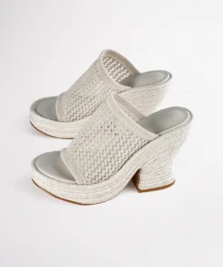 Tony Bianco Matrix Dove Waffle 11.5cm Wedges