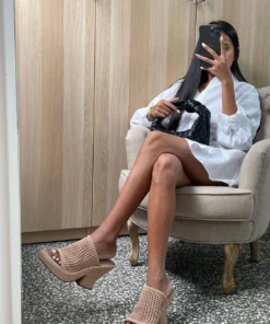 Tony Bianco Matrix Skin Waffle 11.5cm Wedges Shoes