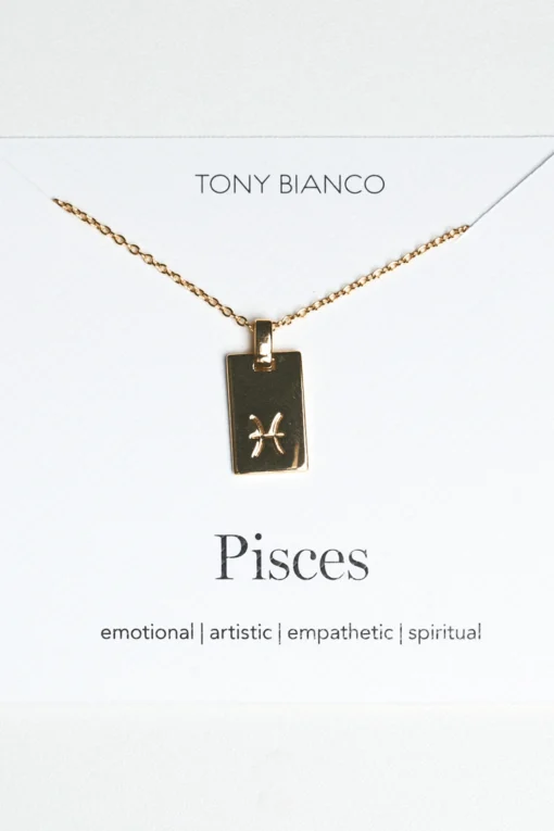 Tony Bianco Gold Pisces Zodiac Necklace Accessories