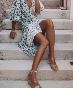 Tony Bianco Hot List Sabelle Clear Vynalite/Skin Capretto 6.5cm Heels