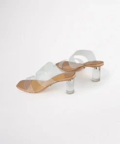 Tony Bianco Hot List Sabelle Clear Vynalite/Skin Capretto 6.5cm Heels
