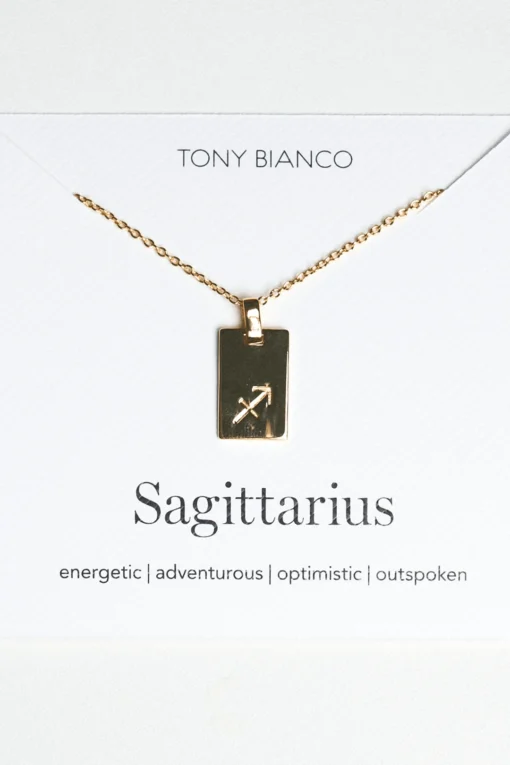 Tony Bianco Gold Sagittarius Zodiac Necklace