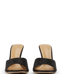 Tony Bianco New Arrivals Serri Black Satin 10.5cm Heels