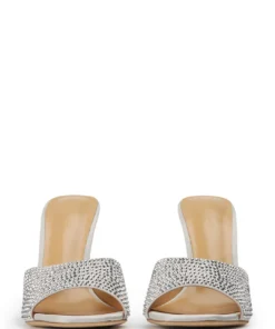 Tony Bianco Serri Silver Satin 10.5cm Heels