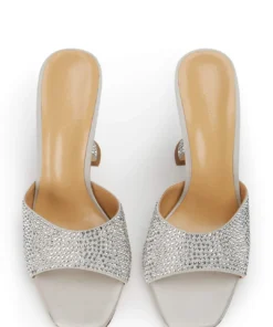 Tony Bianco Serri Silver Satin 10.5cm Heels