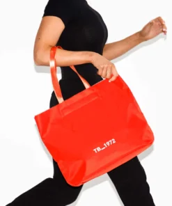 Tony Bianco Accessories Miami Red Nylon Tote Bag